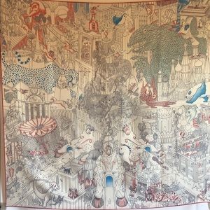 Hermès “Aminapolis” Silk Scarf - Authentic